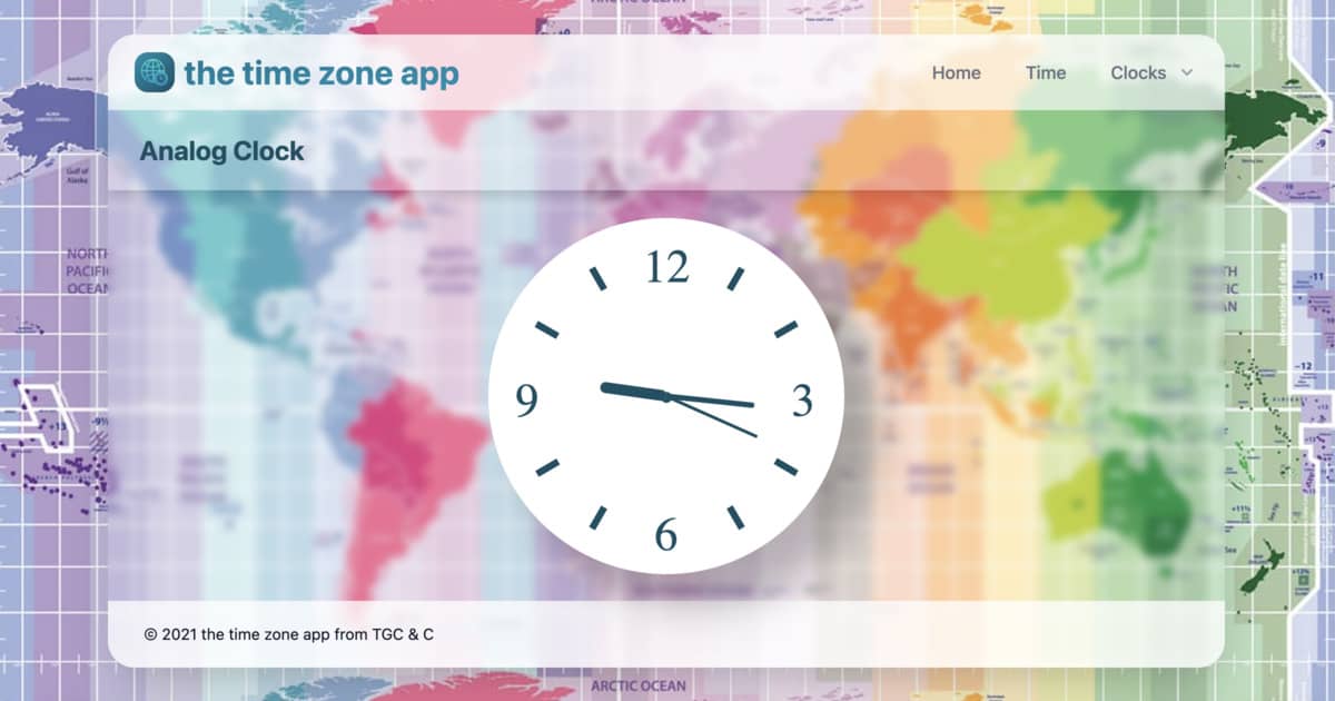 Online Analog Clock Live the time zone app